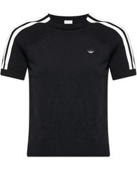 adidas - Three-Stripe Ribbed Top - Lyst
