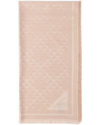 Prada - Logo-Jacquard Silk Scarf - Lyst