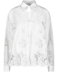 Ermanno Scervino - Intricate Lace Detail Cotton Blouse - Lyst