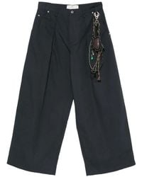 Song For The Mute - Charm-Detail Pleated Trousers - Lyst