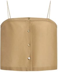 12 STOREEZ - Top con tirantes finos y botones - Lyst