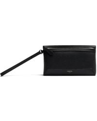 Lancel - Milo Zip Grained Leather Clutch Bag - Lyst