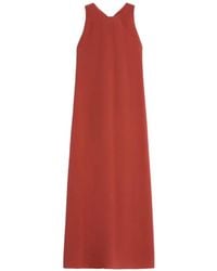 Aspesi - Tie-Back Silk Maxi Dress - Lyst