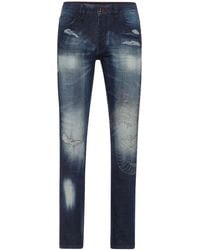 Philipp Plein - Super Straight Dragon-Detail Jeans - Lyst