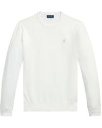 Polo Ralph Lauren - Logo-Embroidered Crew-Neck Fine-Knit T-Shirt - Lyst