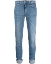 Liu Jo - Cropped Slim-cut Jeans - Lyst