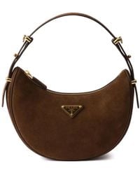 Prada - アーケ スエード ショルダーバッグ - Lyst