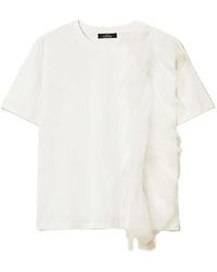 Twinset - Ruffled-Tulle T-Shirt - Lyst