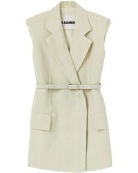Jil Sander - Chaleco Con Cinturón - Lyst