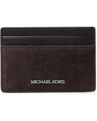 Michael Kors - Mason Suede Card Holder - Lyst
