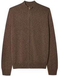 Paul Smith - Mid Cashmere Zip Cardigan - Lyst