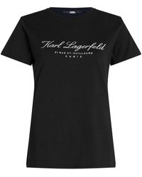 Karl Lagerfeld - Hotel Karl Embroidered-logo T-shirt - Lyst
