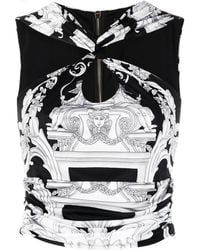Versace - Baroque Cropped Top - Lyst