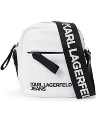 Karl Lagerfeld - Logo-Embossed Messenger Bag - Lyst