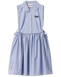 Miu Miu - Cotton Short Dress - Lyst
