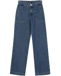 A.P.C. - Cotton Straight Jeans - Lyst