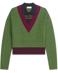 Dries Van Noten - Layered Wool Sweater - Lyst