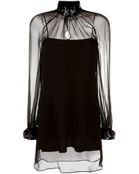 Moschino - Bluse Mit Schnallenkragen - Lyst