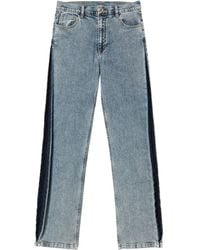 Twinset - Tweekleurige Jeans Met Zijstreep - Lyst