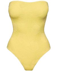 SOFIA ERHAN - Kaya Crinkle-Effect Strapless Swimsuit - Lyst