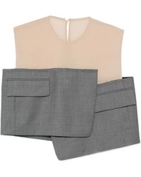 Litkovskaya - Sheer-Panel Flap-Pocket Top - Lyst