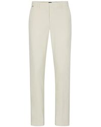 BOSS - Mid-Rise Slim-Cut Trousers - Lyst