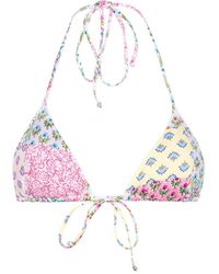 Mc2 Saint Barth - Leah Floral-print Bikini Top - Lyst
