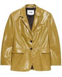 MSGM - Single-Breasted Jacket - Lyst
