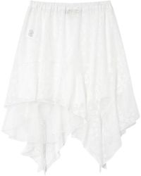 Mini Cream - Star-Print Handkerchief-Hem Skirt - Lyst