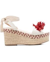 Liu Jo - Bali 02 Coral-Detail Espadrille Sandals - Lyst