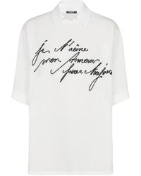 Balmain - Embroidered Love Letter Polo Shirt - Lyst