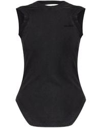 The Attico - The Logo Embroidered Top - Lyst