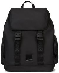 KARL LAGERFELD - Venture Buckled Backpack - Lyst