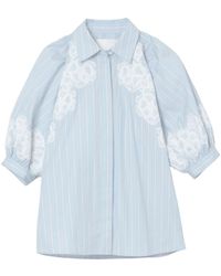 3.1 Phillip Lim - Lace-detailing Poplin Shirt - Lyst