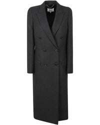 Maison Margiela - Double-Breasted Virgin Wool Coat - Lyst