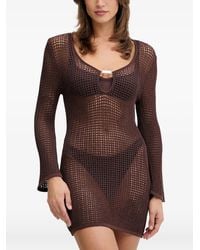 Melissa Odabash - Ellis Long-Sleeve Cut-Out Mini Dress - Lyst
