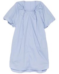 JNBY - V-Neck Ballon-Sleeve Dress - Lyst