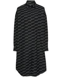 Balenciaga - Logo-print Shirt Dress - Lyst