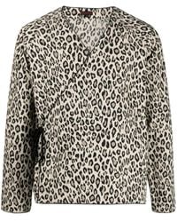 Clot - Leopard-Print V-Neck Shirt - Lyst