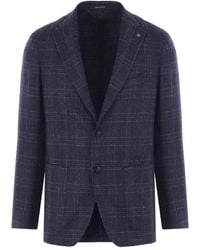 Tagliatore - Blazer A Cuadros - Lyst