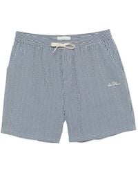 Les Deux - Striped Seersucker Swim Shorts - Lyst