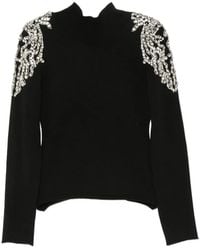Circus Hotel - Crystal-Embellished Cut-Out Sweater - Lyst
