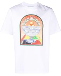 Casablancabrand - D'orange Brand-print Organic Cotton-jersey T-shirt X - Lyst