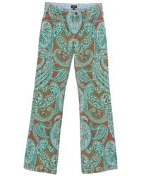 Etro - Paisley-Print Straight-Leg Jeans - Lyst