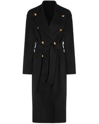 Alberta Ferretti - Belted Double-Breasted Coat - Lyst