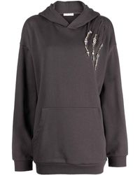 Area - Claw Cut-out Cotton Hoodie - Lyst