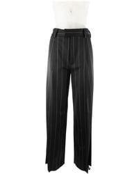 Federica Bonifaci - Pinstripe-Pattern Cashmere Trousers - Lyst