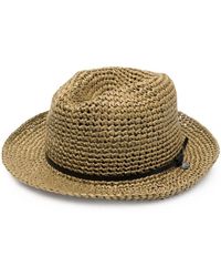Catarzi - Curved-brim Woven Hat - Lyst