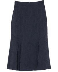 Etro - Damask-Pattern Midi Skirt - Lyst