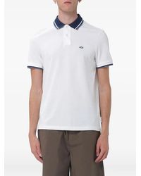 ARMANI EXCHANGE - Logo-Print Polo Shirt - Lyst